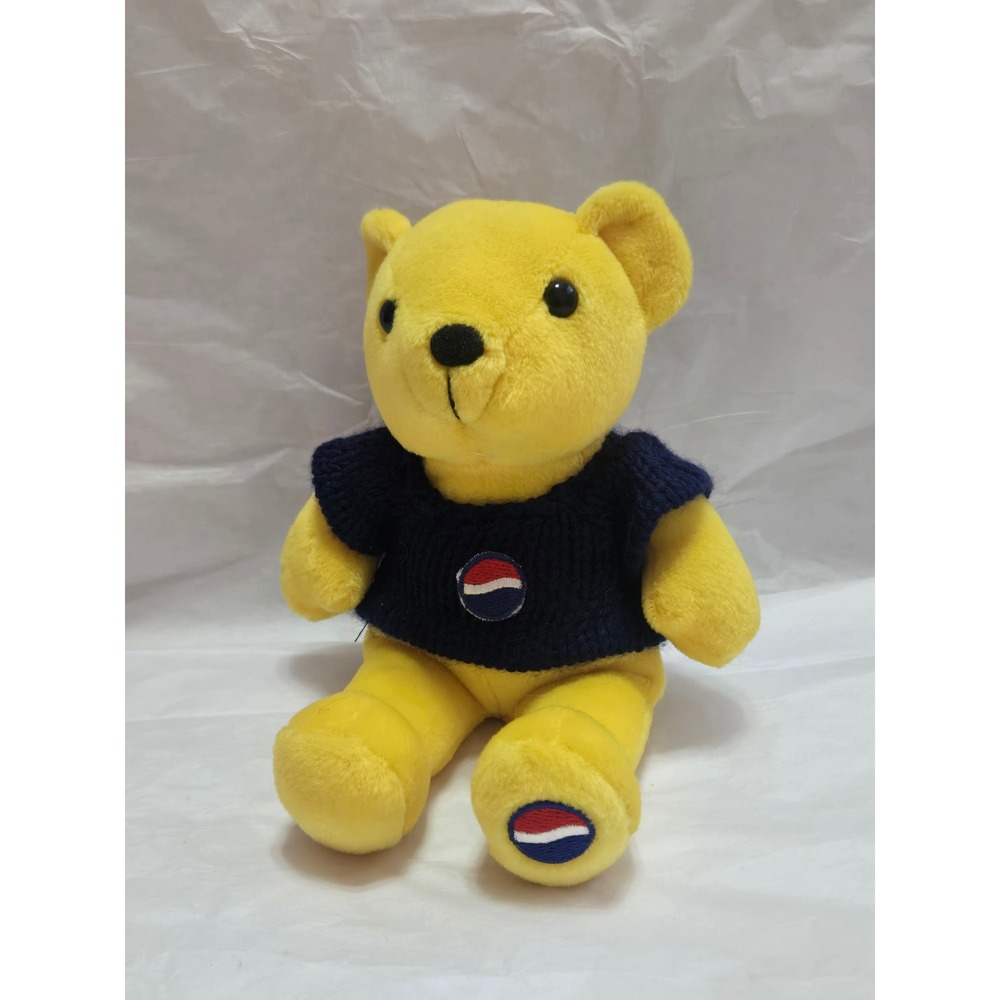 Vintage Pepsi‎ Cola Bear #3 Dart Flipcards Plush Toy Yellow Blue Collectible